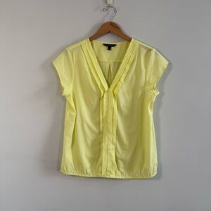 Banana Republic Light Yellow Blouse, Size L, Excellent Condition